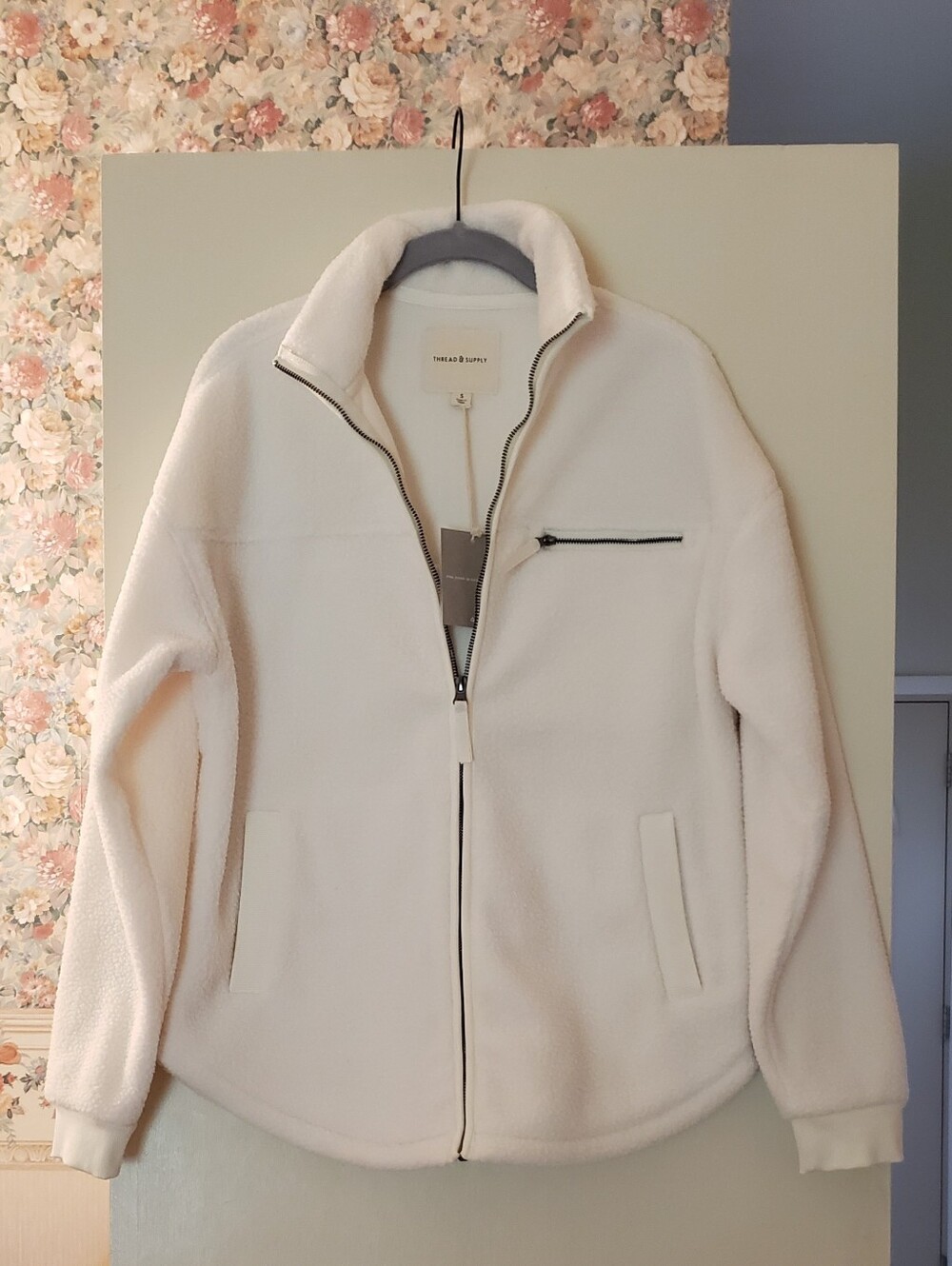 Ivory Plush Fleece Jacket